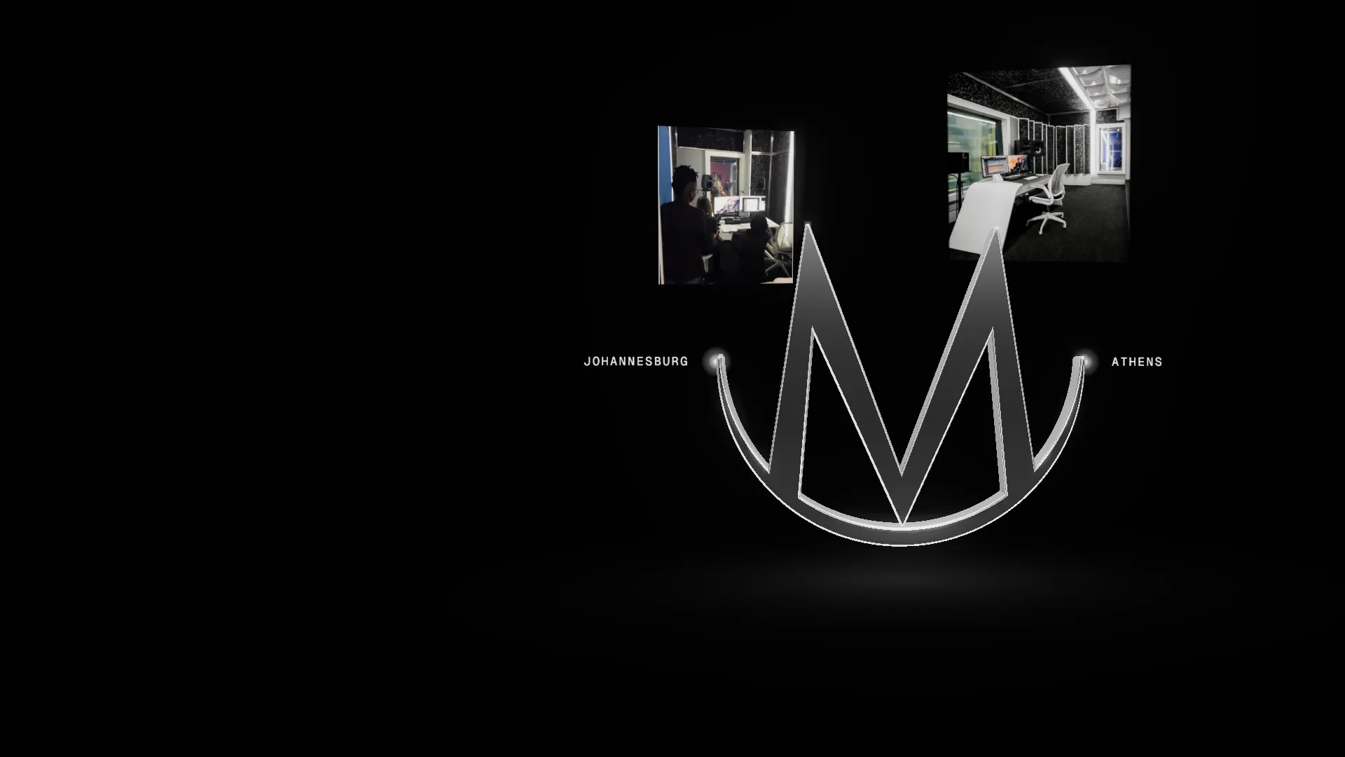 The Magos M in clean studio light, the crescent tips marked Johannesburg and Athens